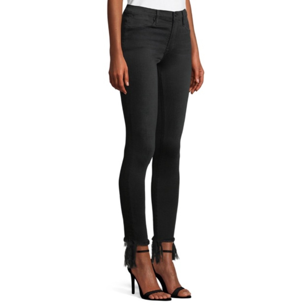 FRAME Le High Skinny Raw Shark Bite Hem Jean 28